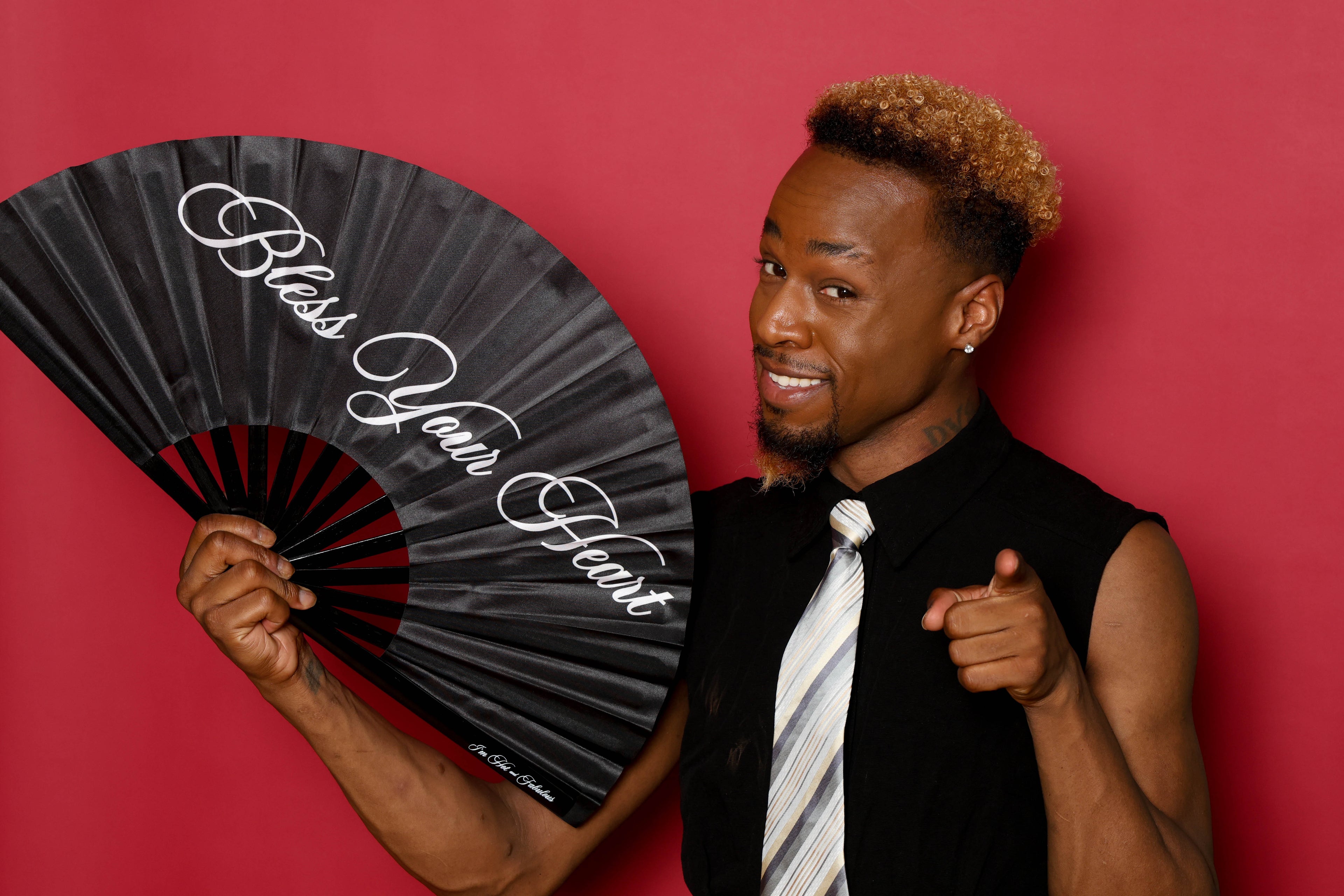 Bless Your Heart XL Hand Fan