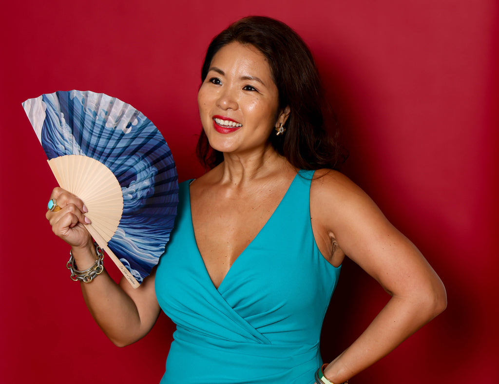 Surf Symphony Hand Fan