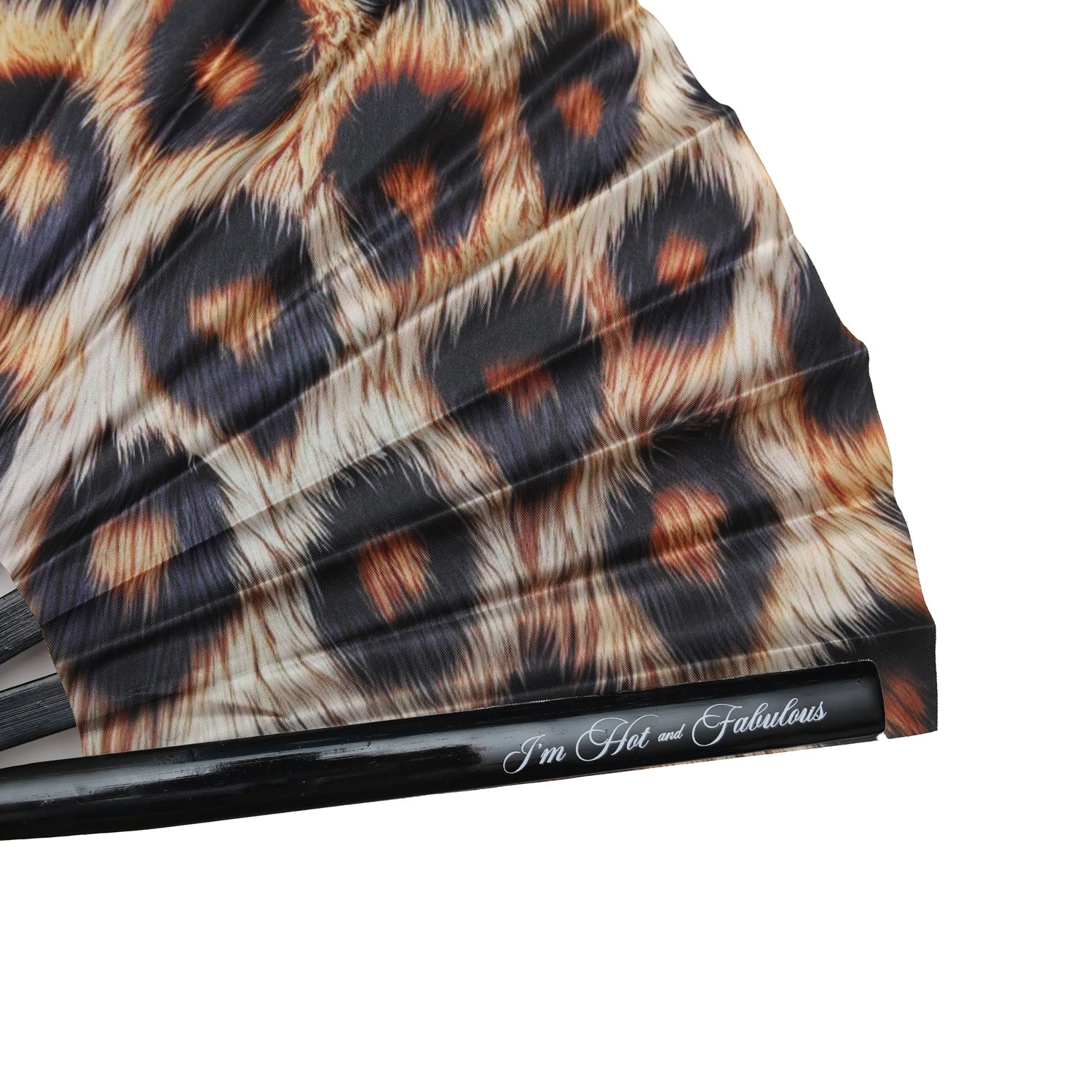 Leopard Print XL Hand Fan