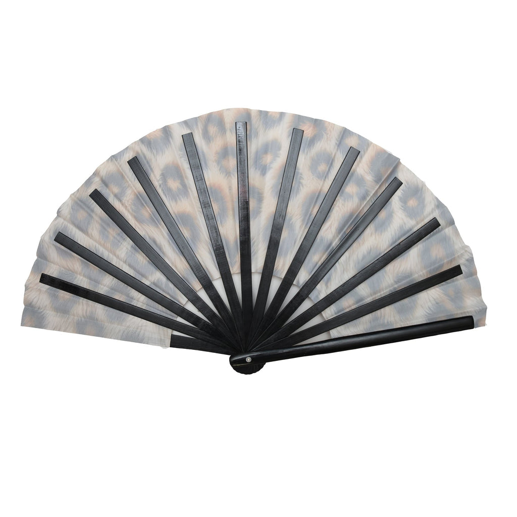 Leopard Print XL Hand Fan