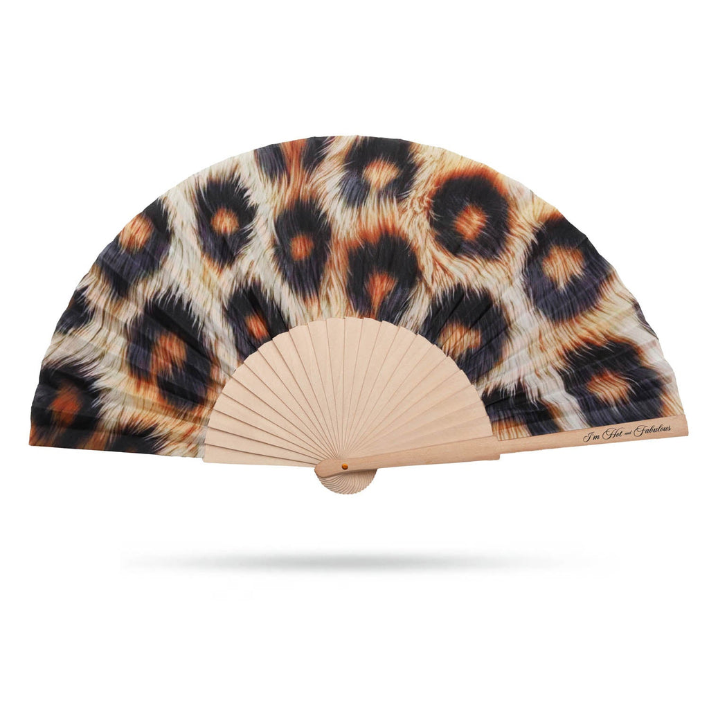 Luxury Leopard Print Hand Fan