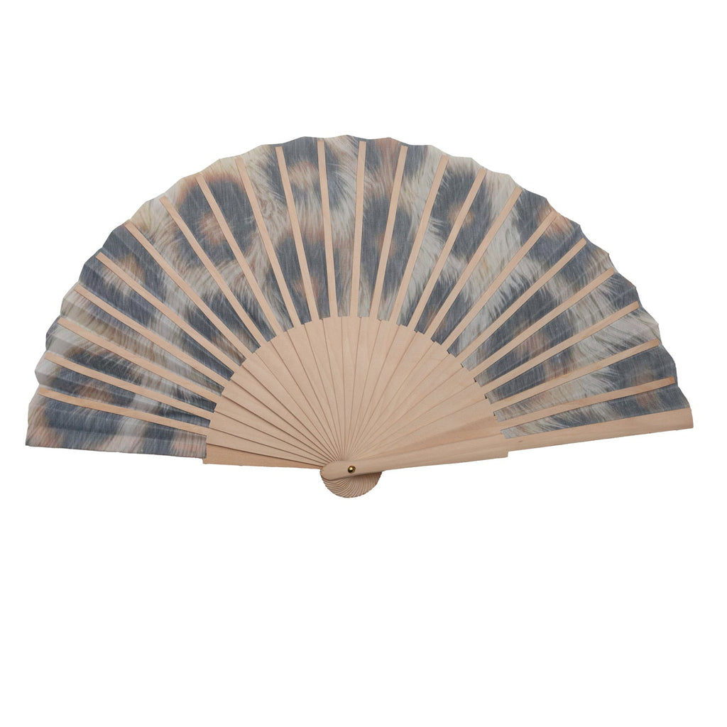 Luxury Leopard Print Hand Fan