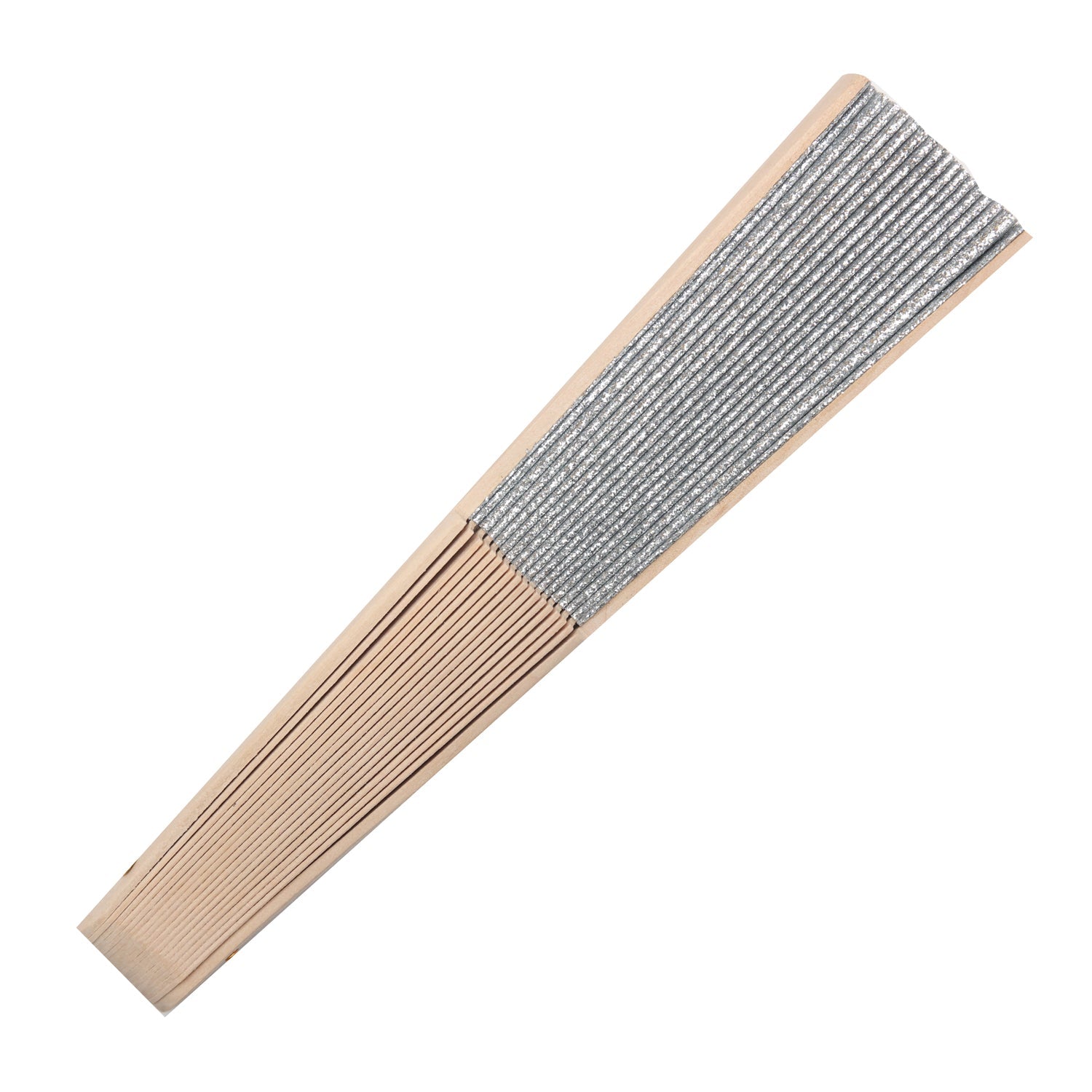 Silver Sparkle Hand Fan