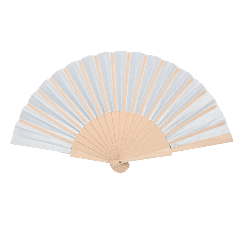 Silver Sparkle Hand Fan