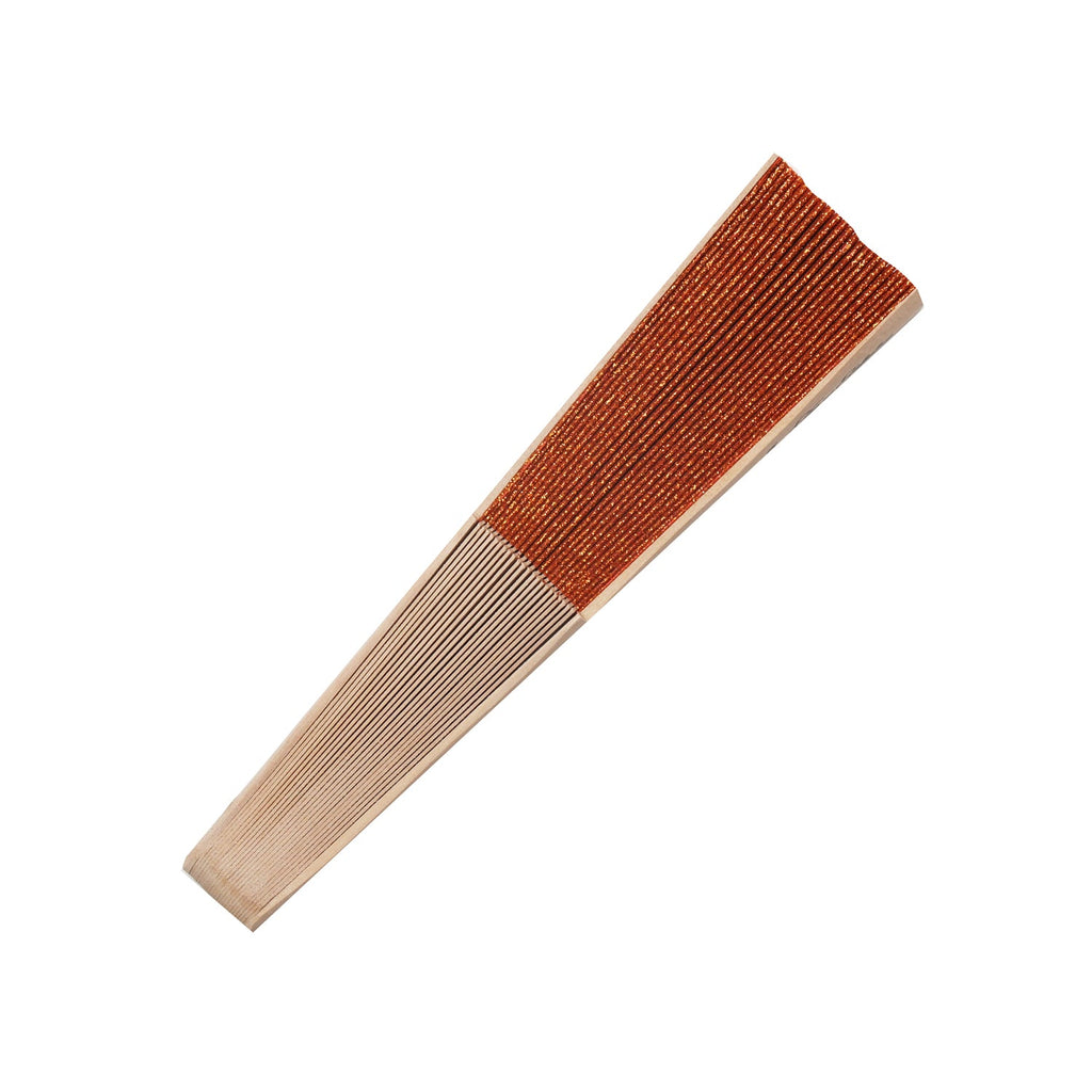 Orange Sparkle Hand Fan