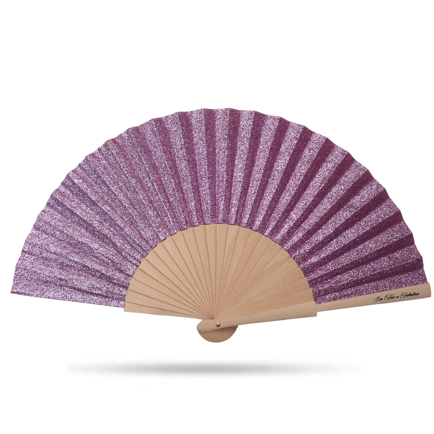 Purple Sparkle Hand Fan