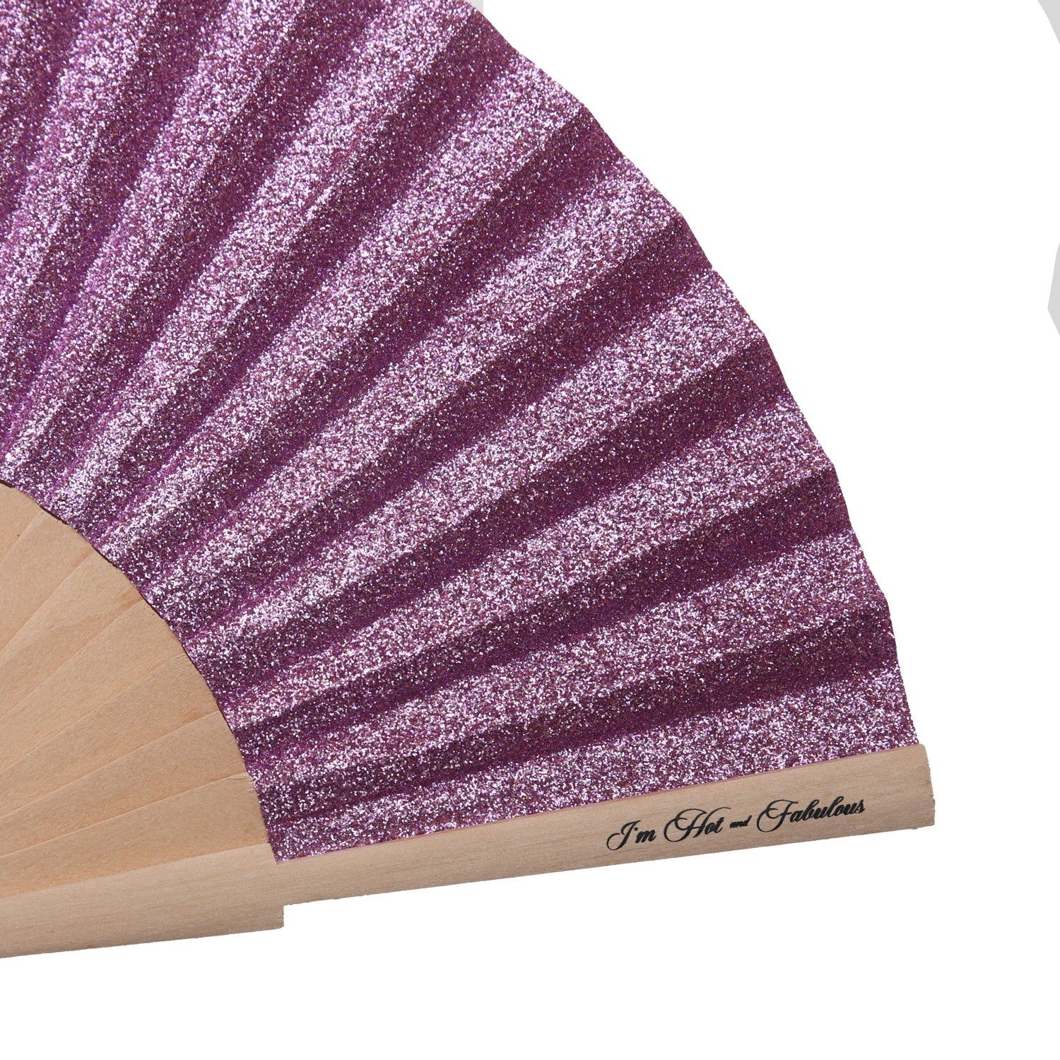 Purple Sparkle Hand Fan