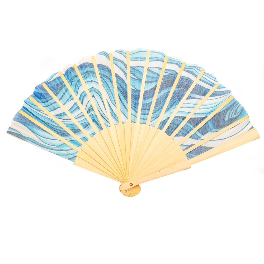Ocean Flow Hand Fan