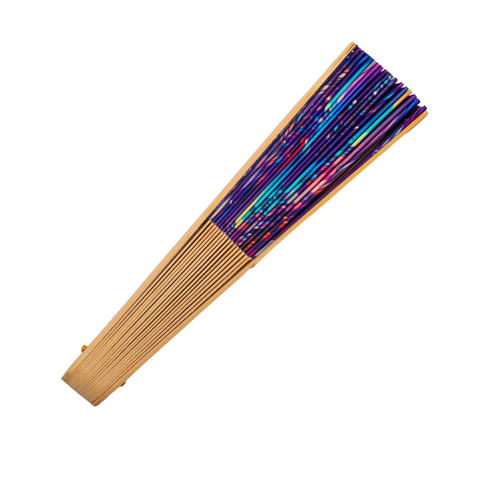 Violet Cascade Hand Fan