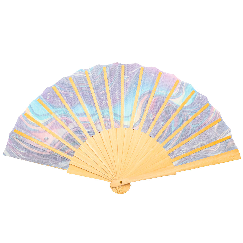 Violet Cascade Hand Fan