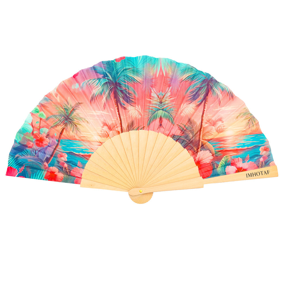 Island Sunset Hand Fan