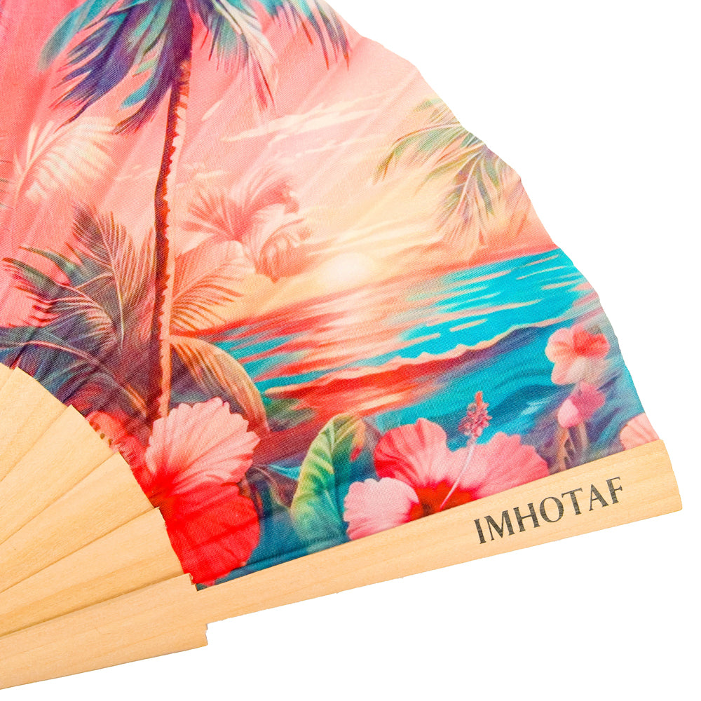 Island Sunset Hand Fan