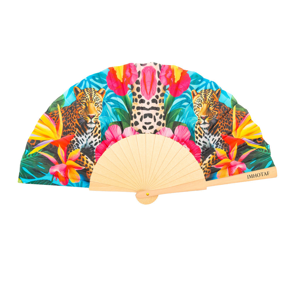 Jungle Majesty Hand Fan