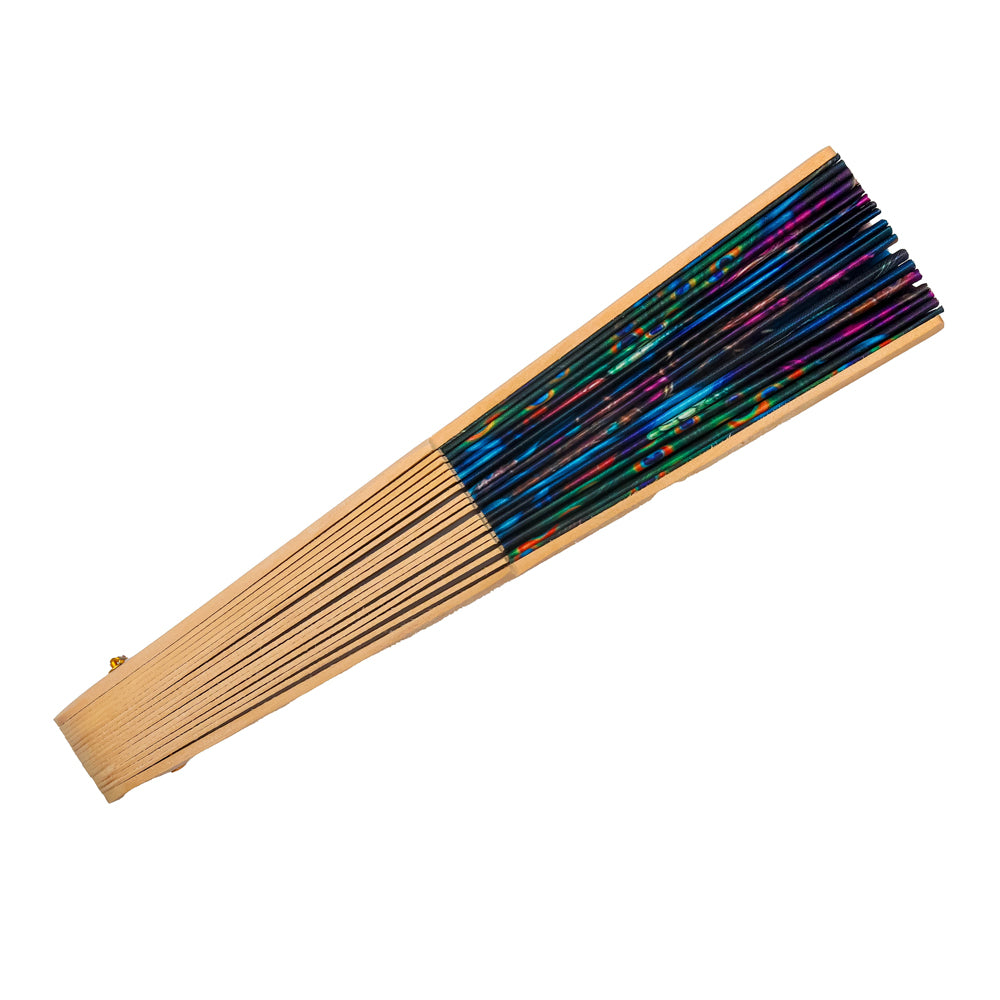 Peacock Radiance Hand Fan