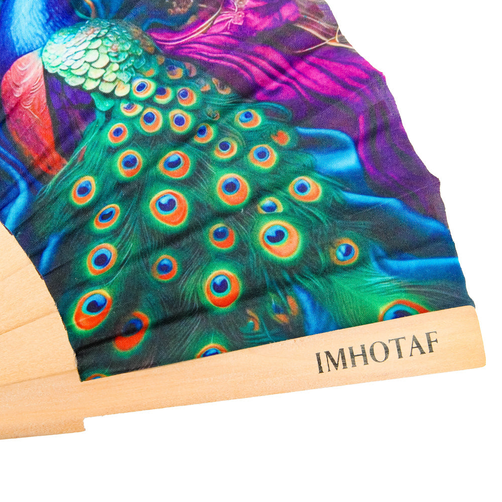 Peacock Radiance Hand Fan