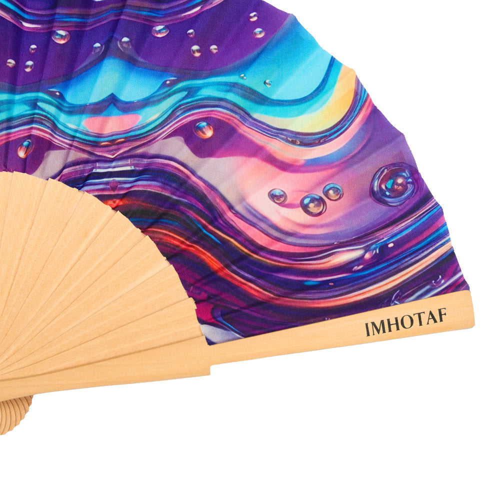 Violet Cascade Hand Fan