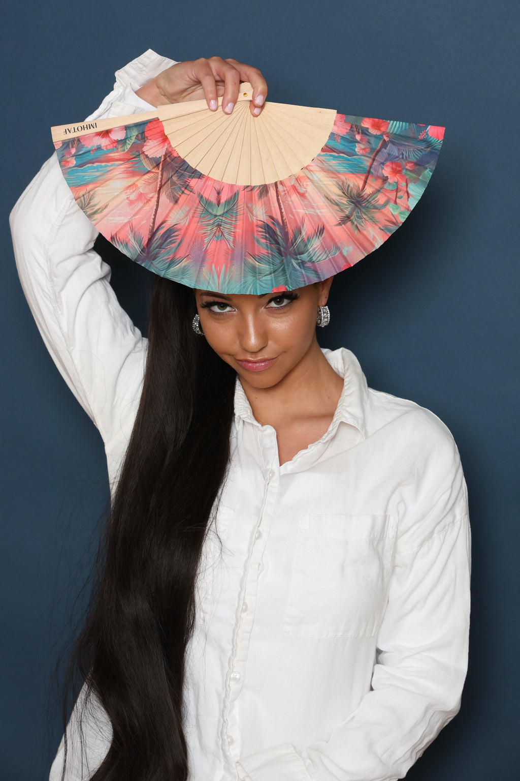 Island Sunset Hand Fan