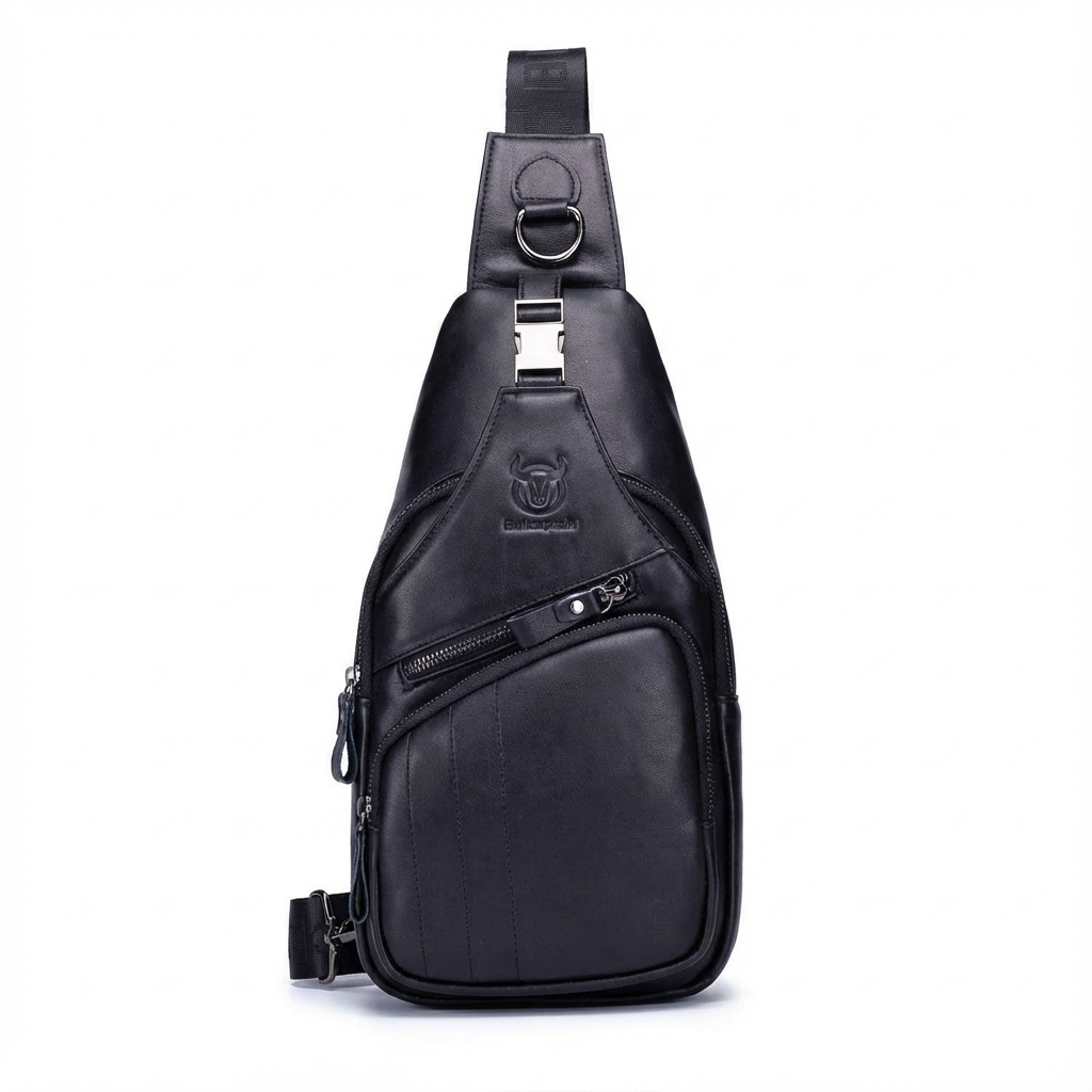 Men’s Leather Sling Bag – Secure Anti-Theft