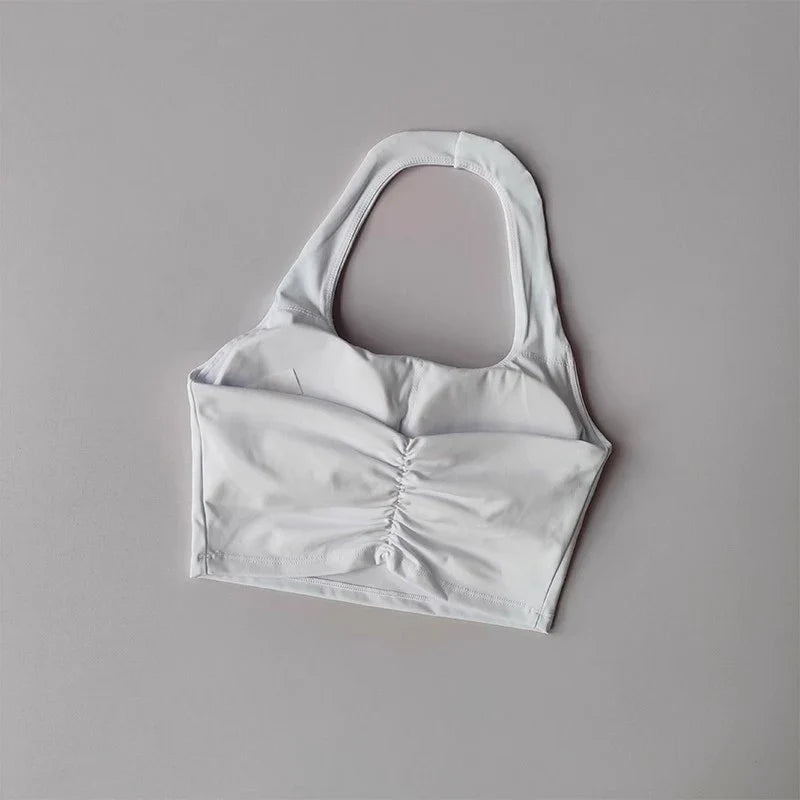 Backless Bliss: Sexy Sports Bra & Yoga Crop Top