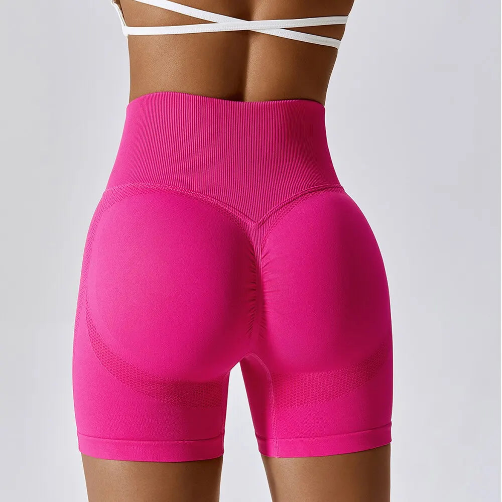 FlexiFit High-Waist Seamless Sports Shorts for Women