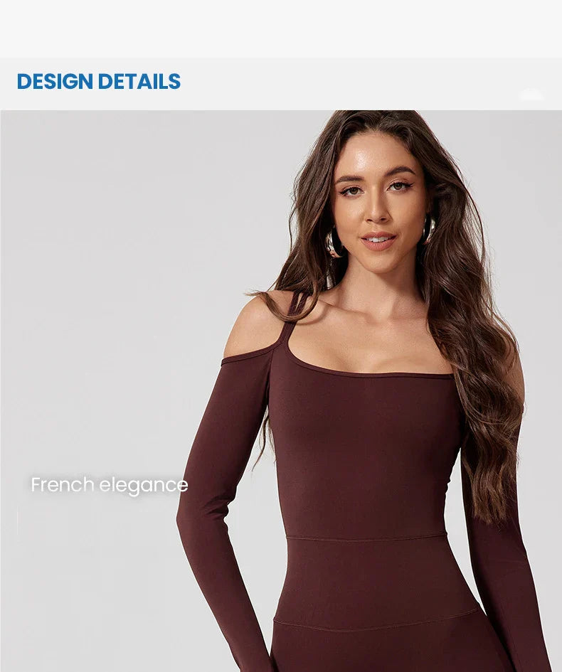 Yoga Jumpsuit Women's Sports Overalls Flared Trousers