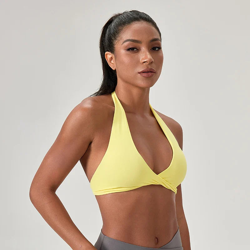 FlexiFit Halter: Stylish Yoga Gym Bra for Women