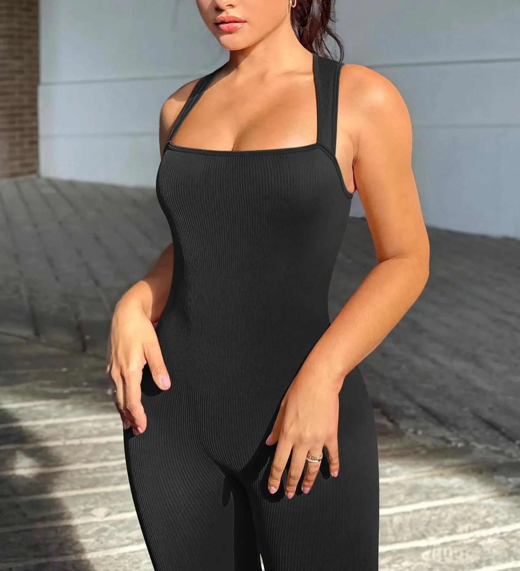FitFlex Diva: Sleek High Waist Sports Jumpsuit