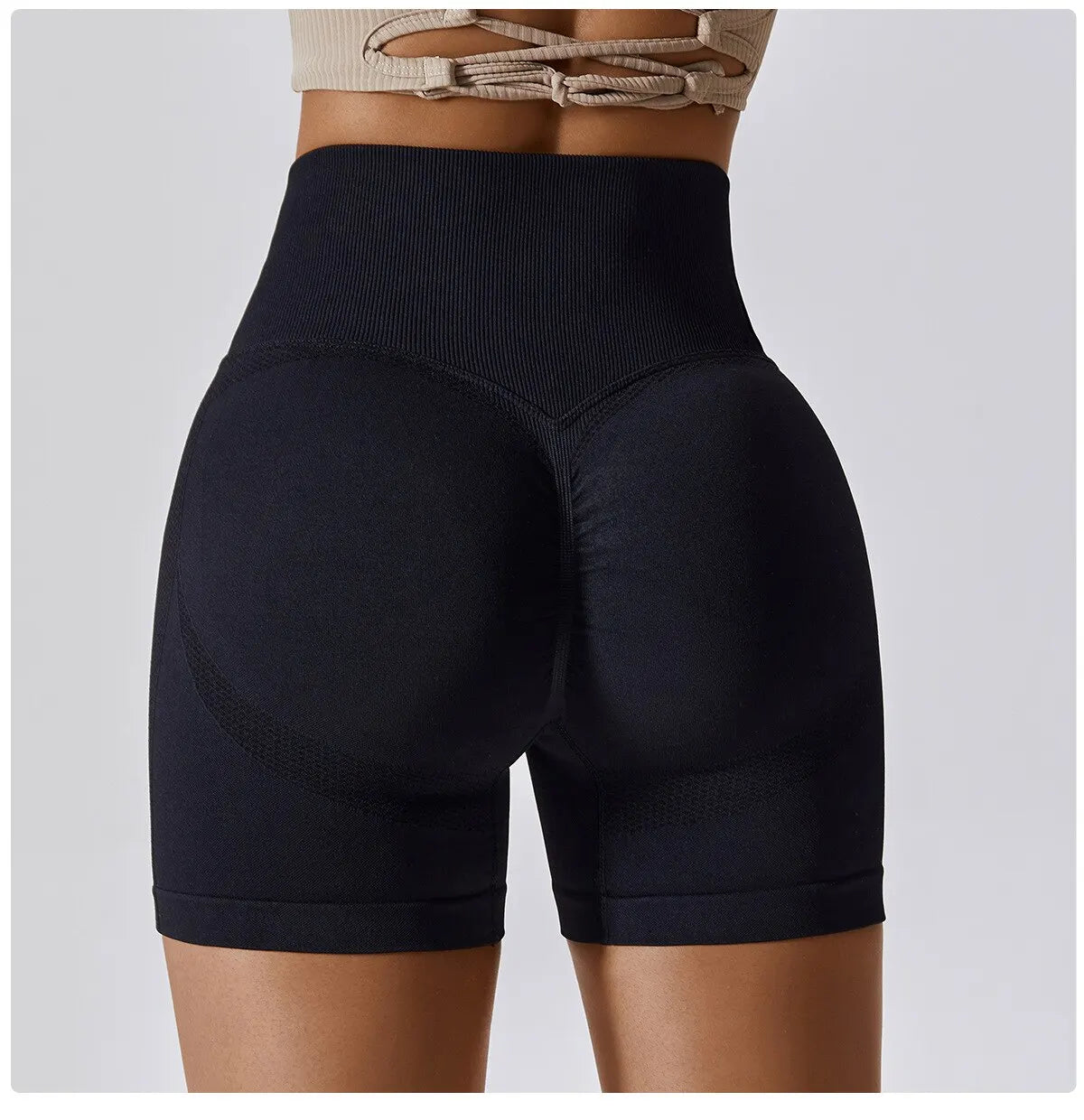 FlexiFit High-Waist Seamless Sports Shorts for Women