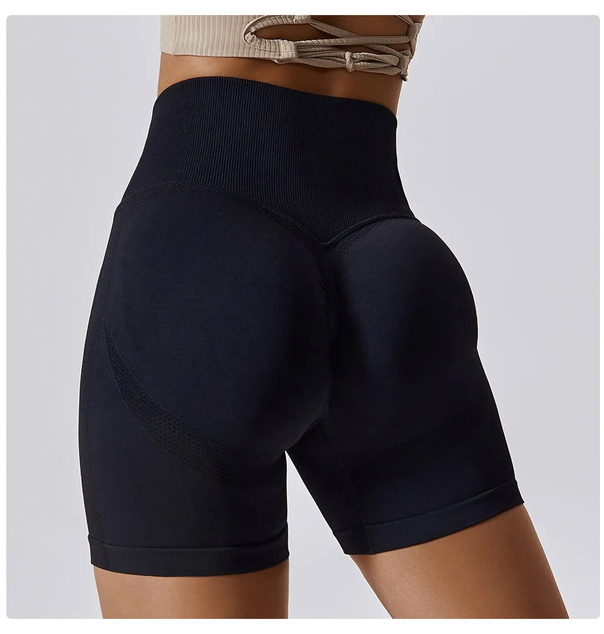 FlexiFit High-Waist Seamless Sports Shorts for Women