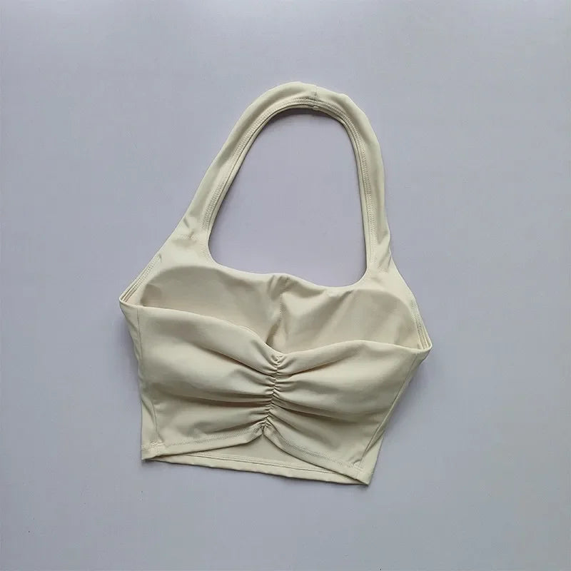 Backless Bliss: Sexy Sports Bra & Yoga Crop Top