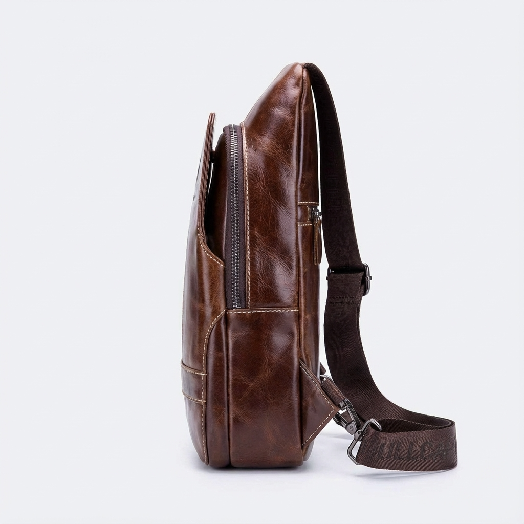 Men’s Leather Sling Bag – Professional Commute