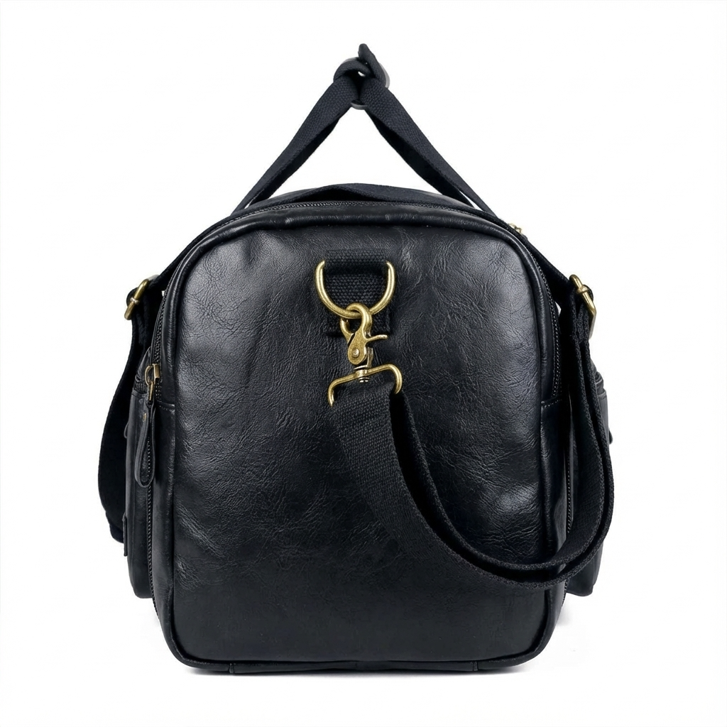 Men’s Leather Duffel Bag – Carry-On Travel 40L Travel