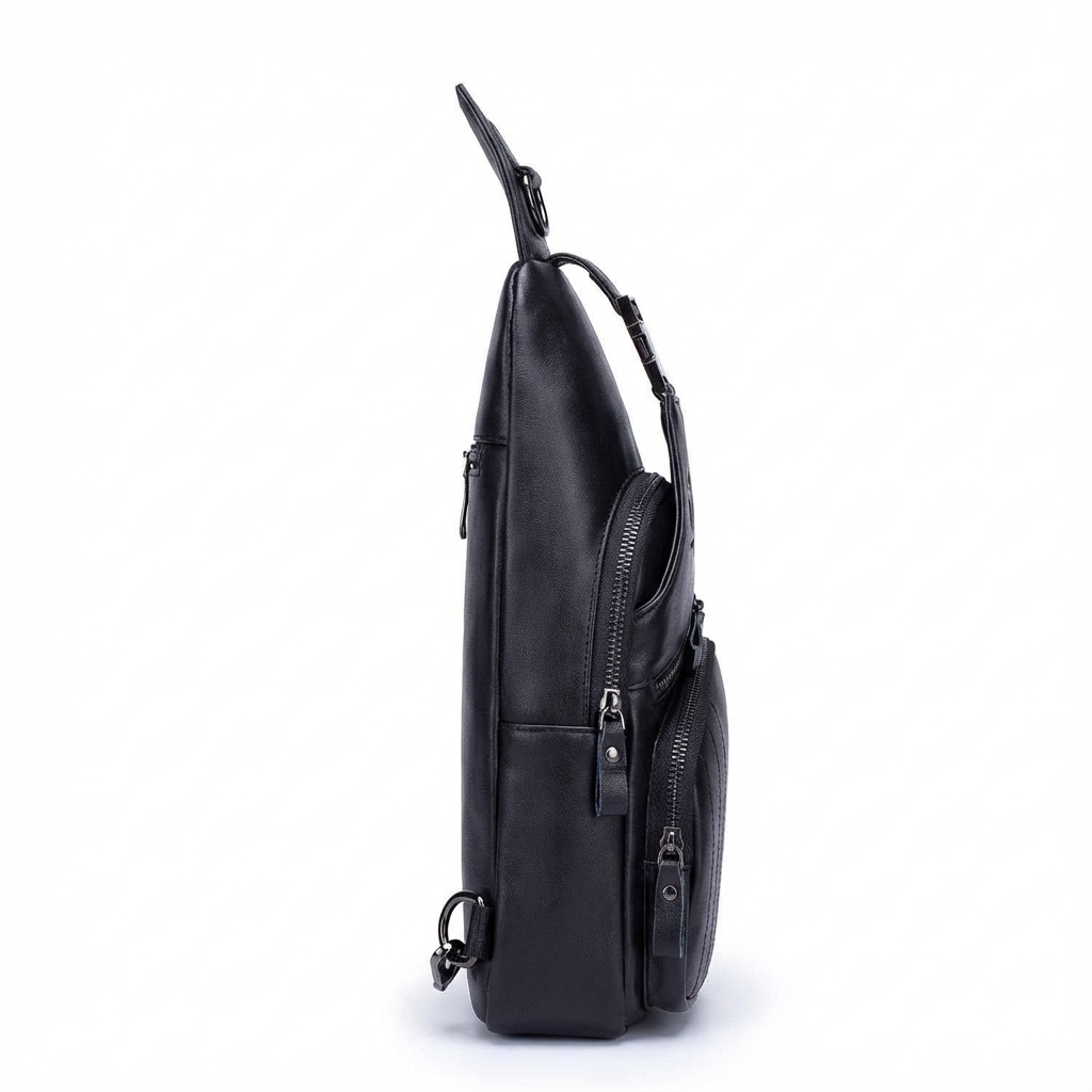 Men’s Leather Sling Bag – Secure Anti-Theft