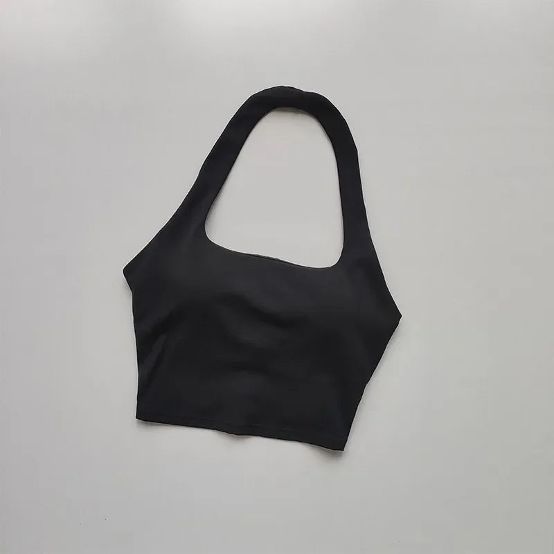 Backless Bliss: Sexy Sports Bra & Yoga Crop Top