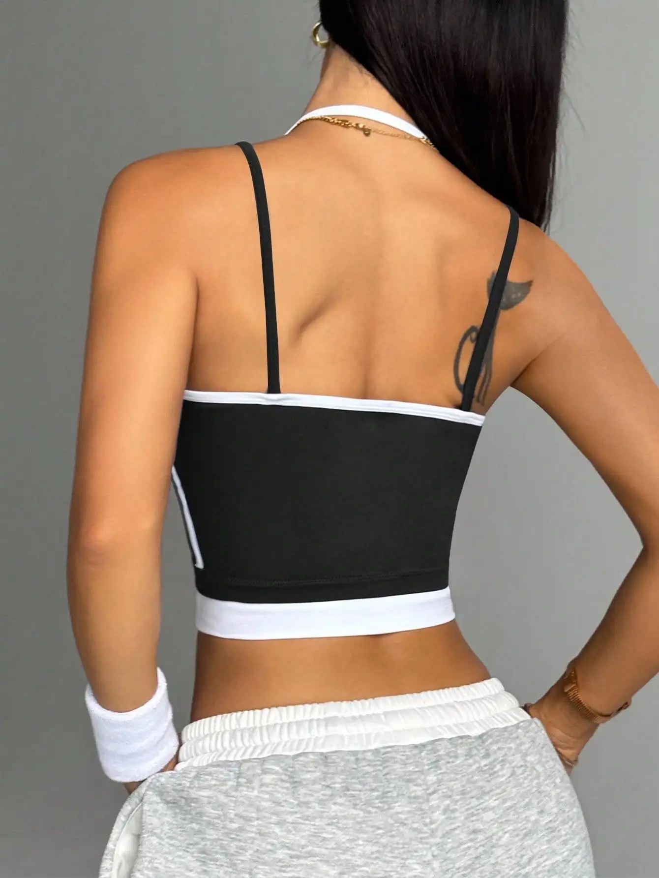 Color blocking sports Top for women