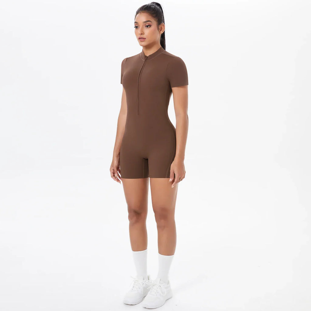 FlexiFit Backless Zip Jumpsuit - Women's Yoga Wear