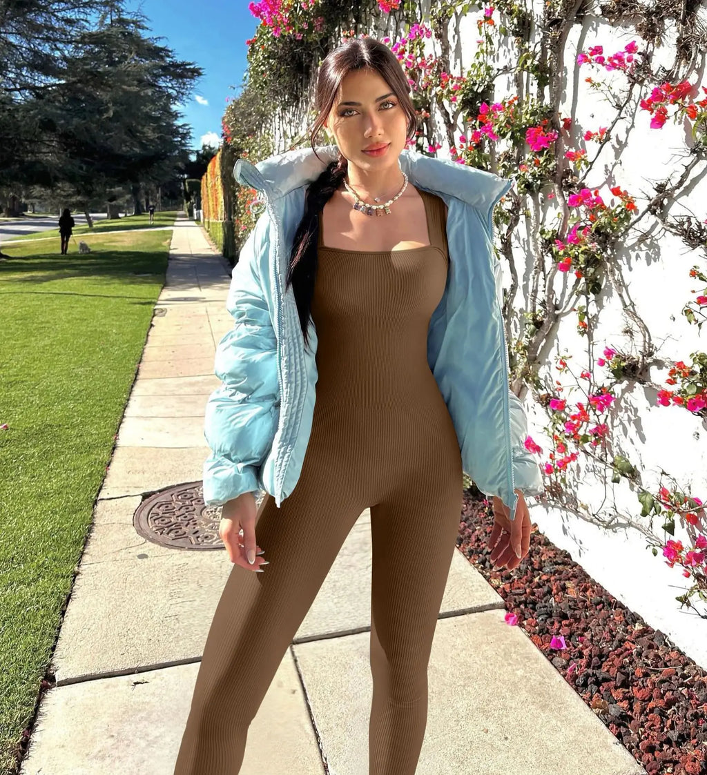 FitFlex Diva: Sleek High Waist Sports Jumpsuit