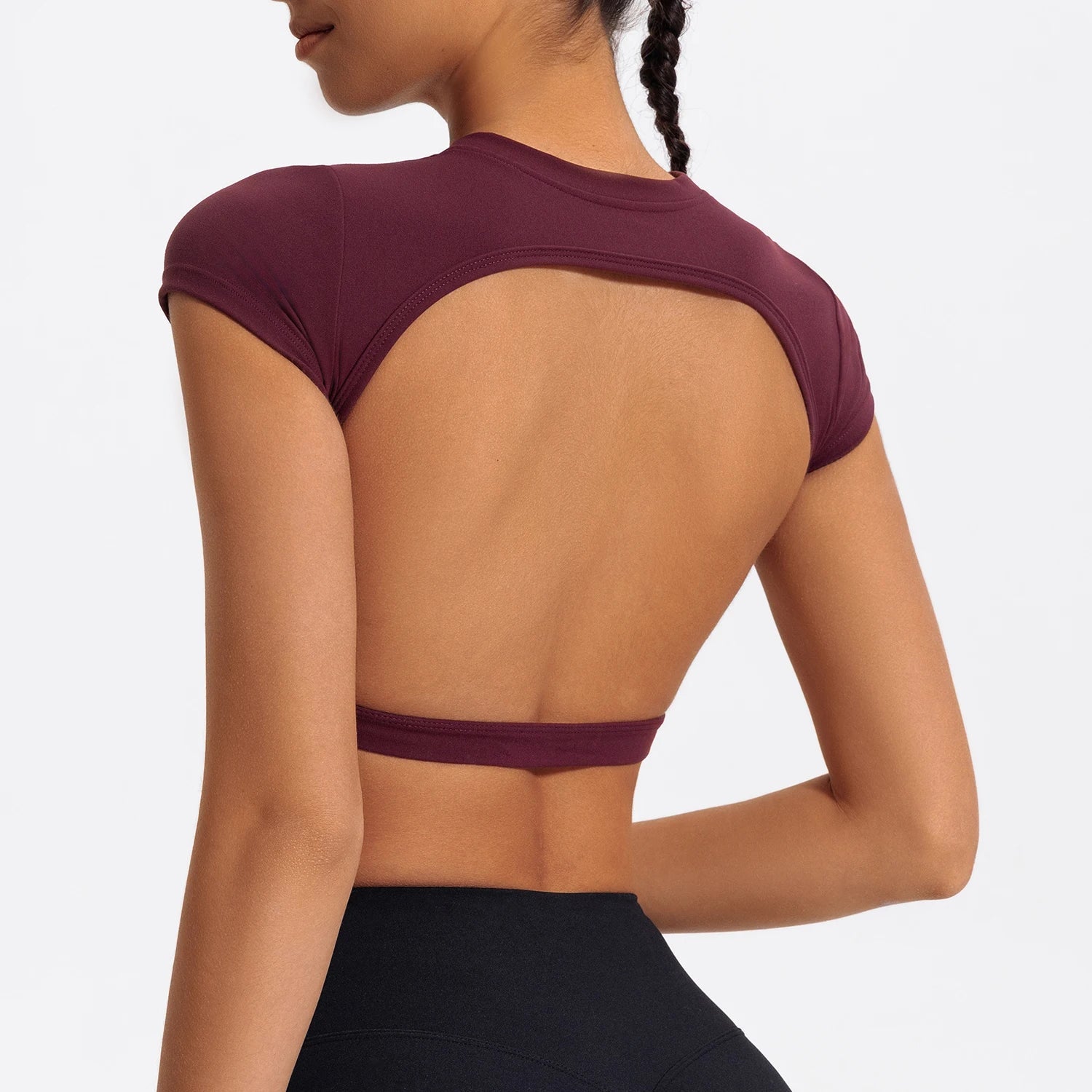 FlexiFit Women's Backless Crop Gym Top