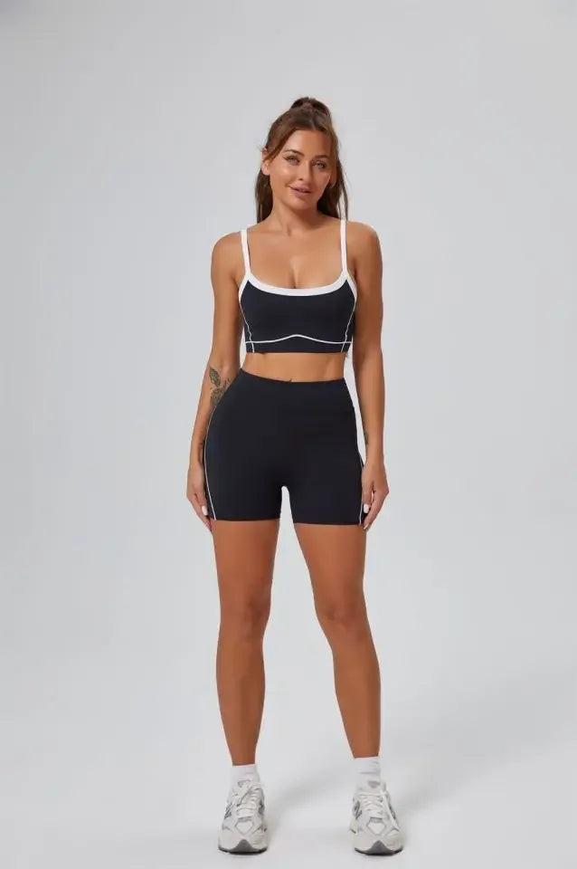 FlareLift Yoga Set: High-Waist Pants & Backless Bra