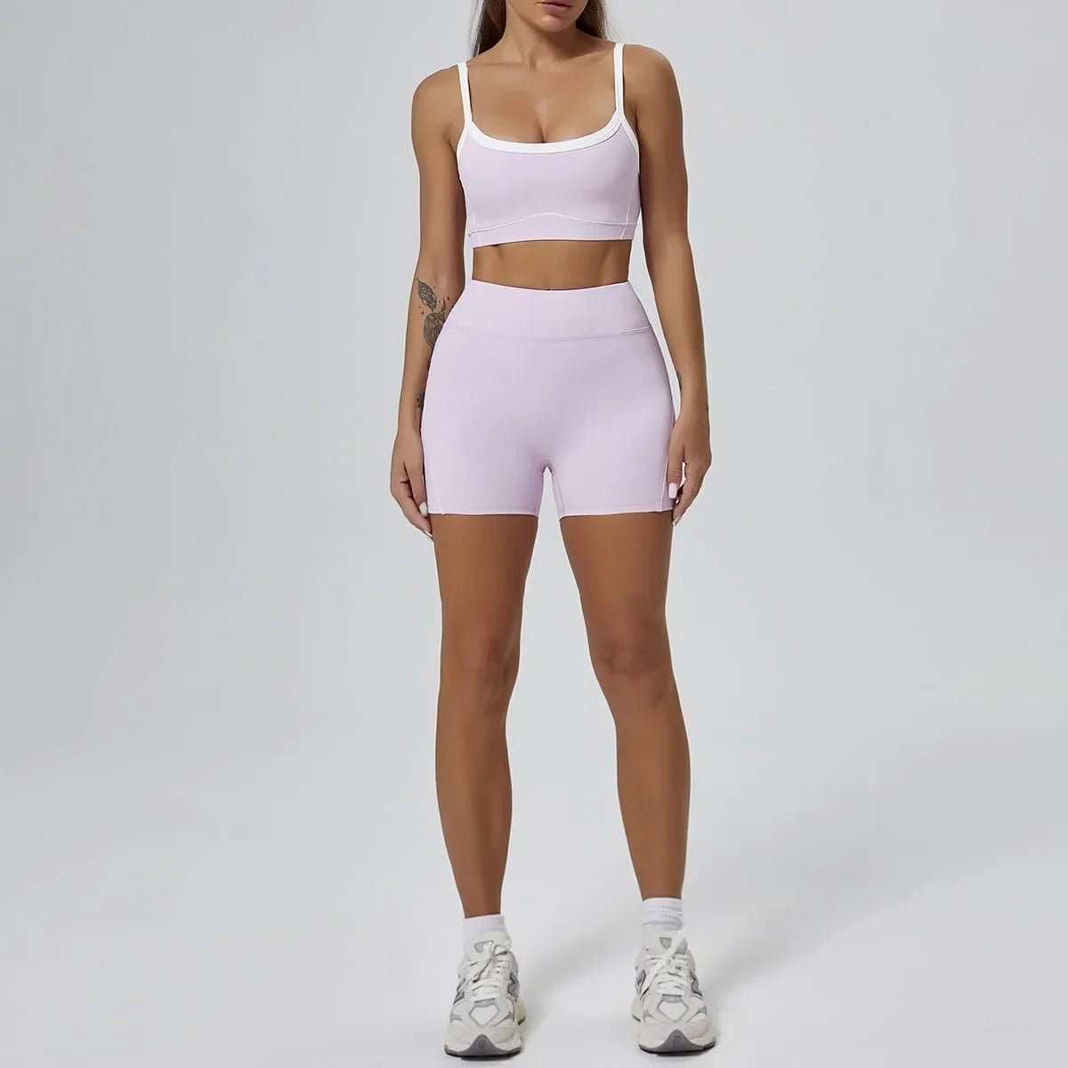 FlareLift Yoga Set: High-Waist Pants & Backless Bra