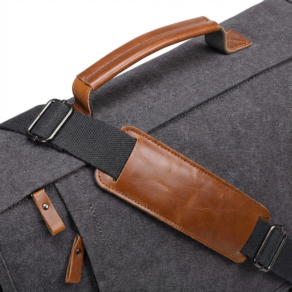 Men’s Canvas Messenger Bag – Water-Resistant Laptop Ready