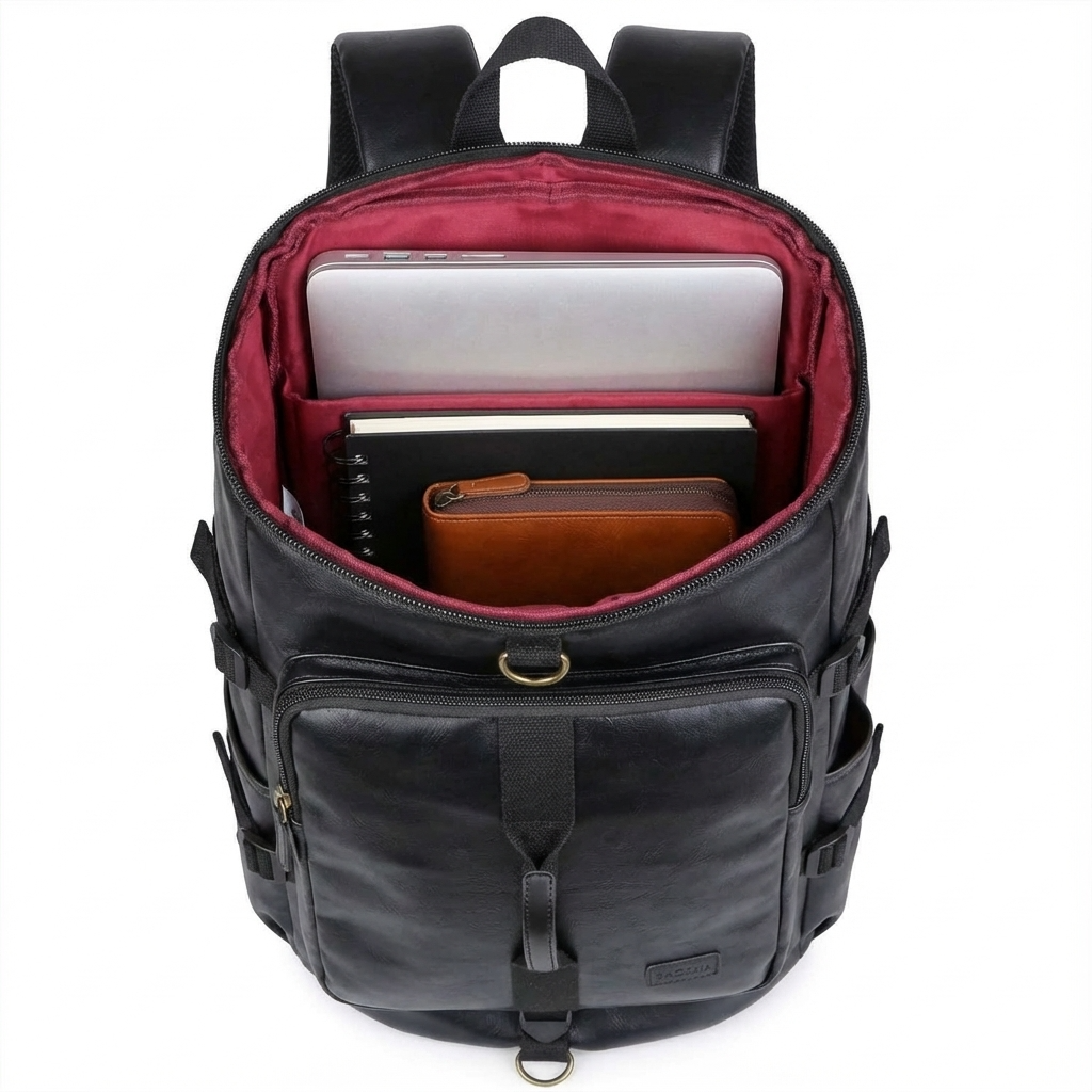 Men’s Leather Backpack – Convertible Work 40L Travel
