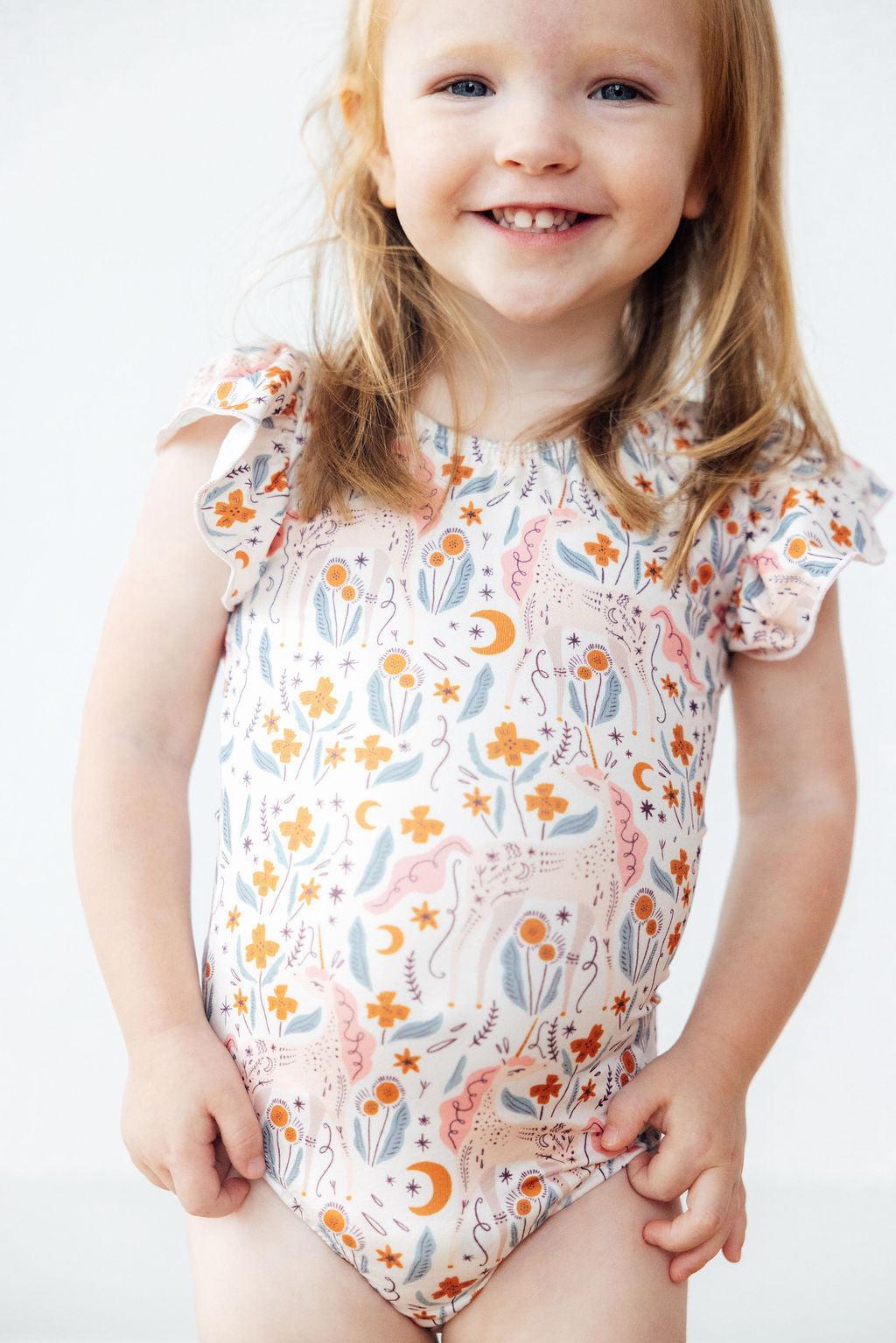 Unicorn Soiree S/S Flutter Sleeve Leotard