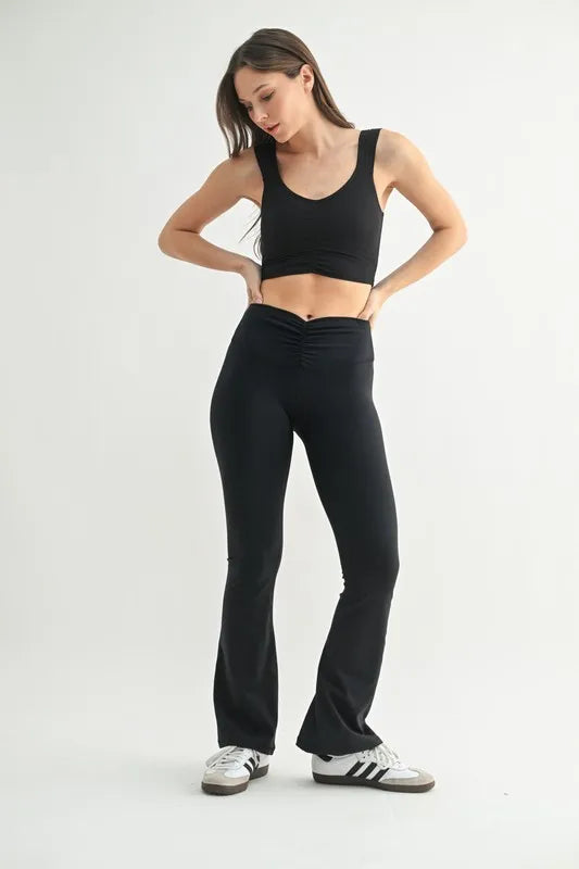 MONO B Ruched Front Active Tank