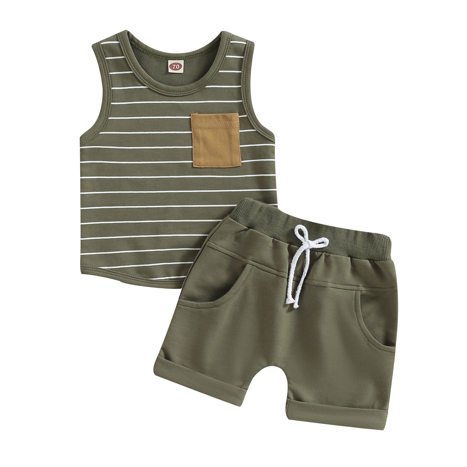 Boys' Stripes Vest Suit European And American