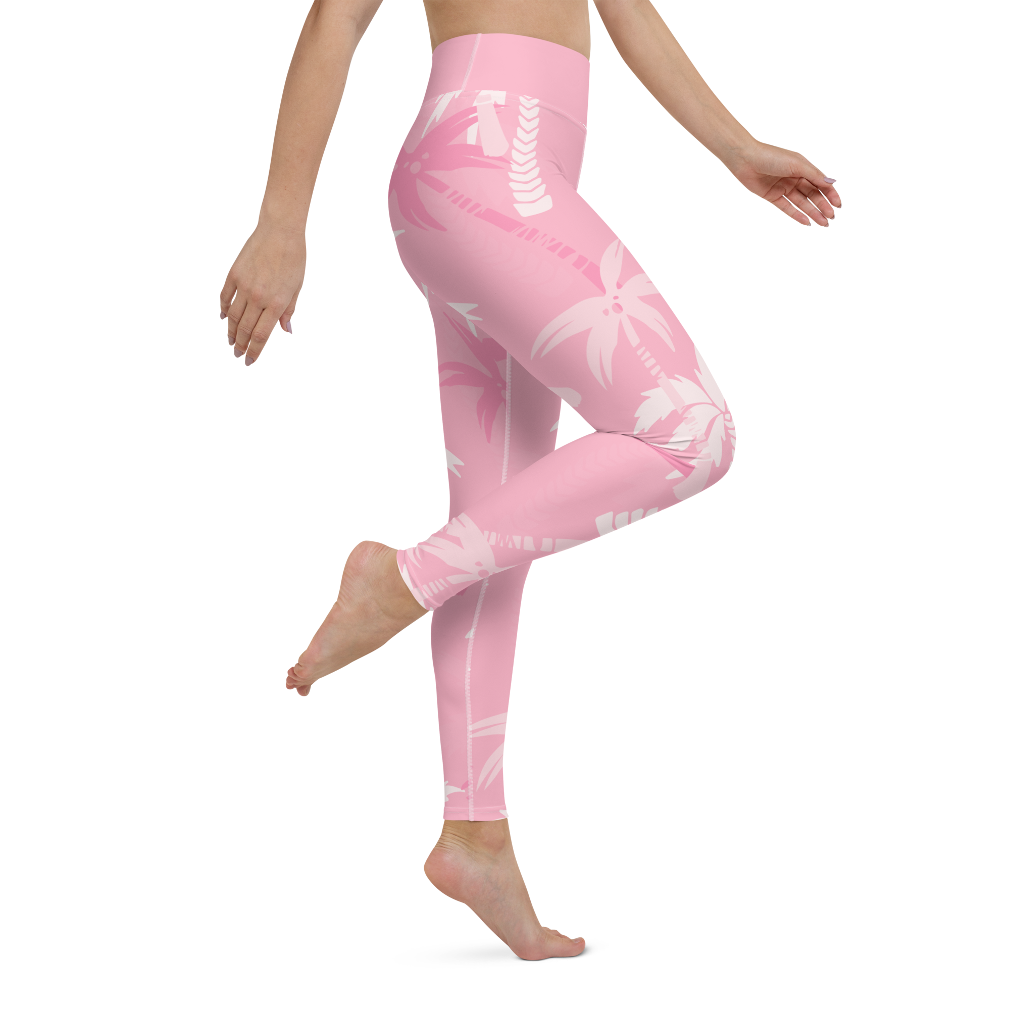 CoastFlex Sport Pink Palms Leggings