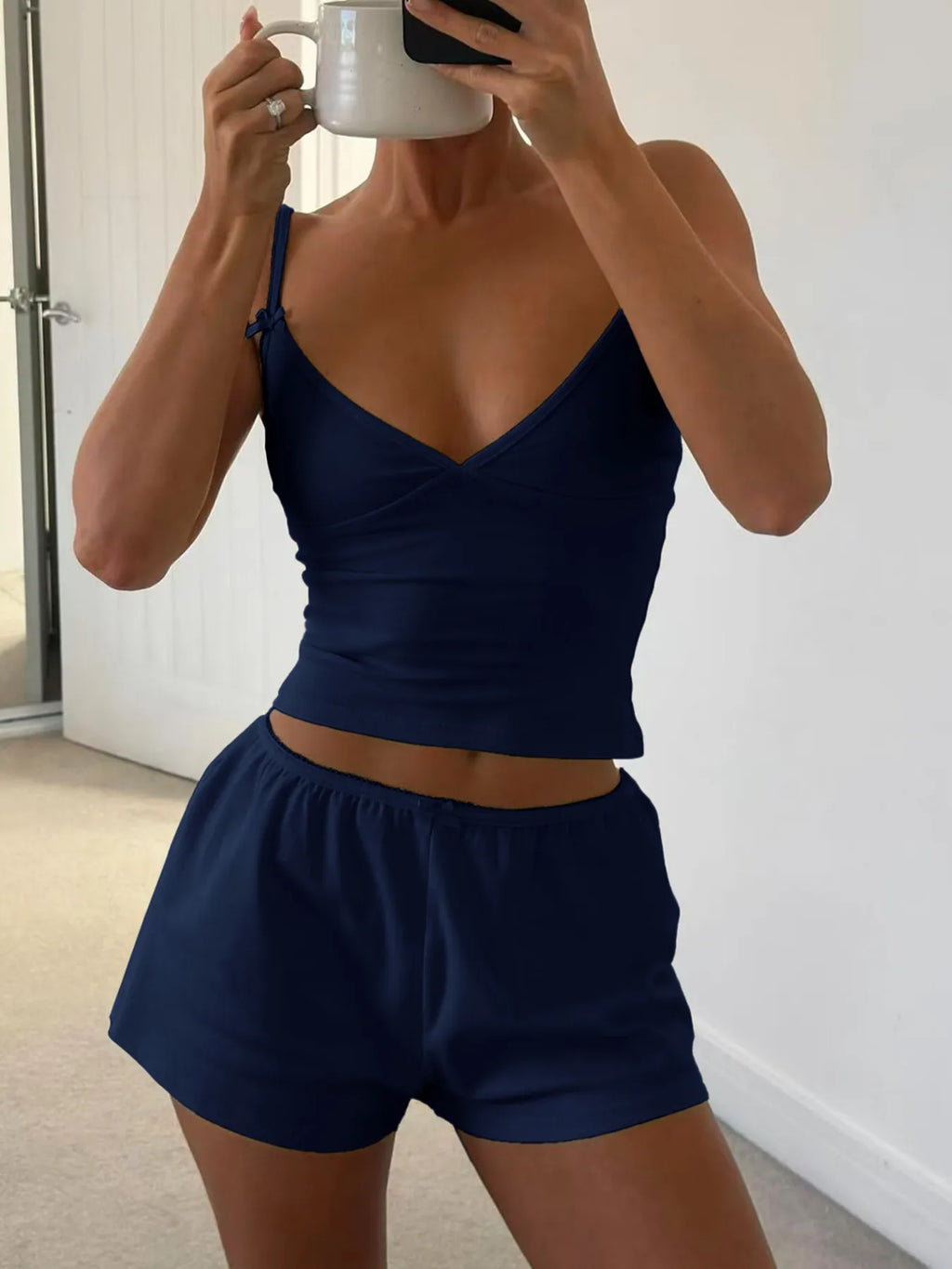 V-Neck Cami and Shorts Set
