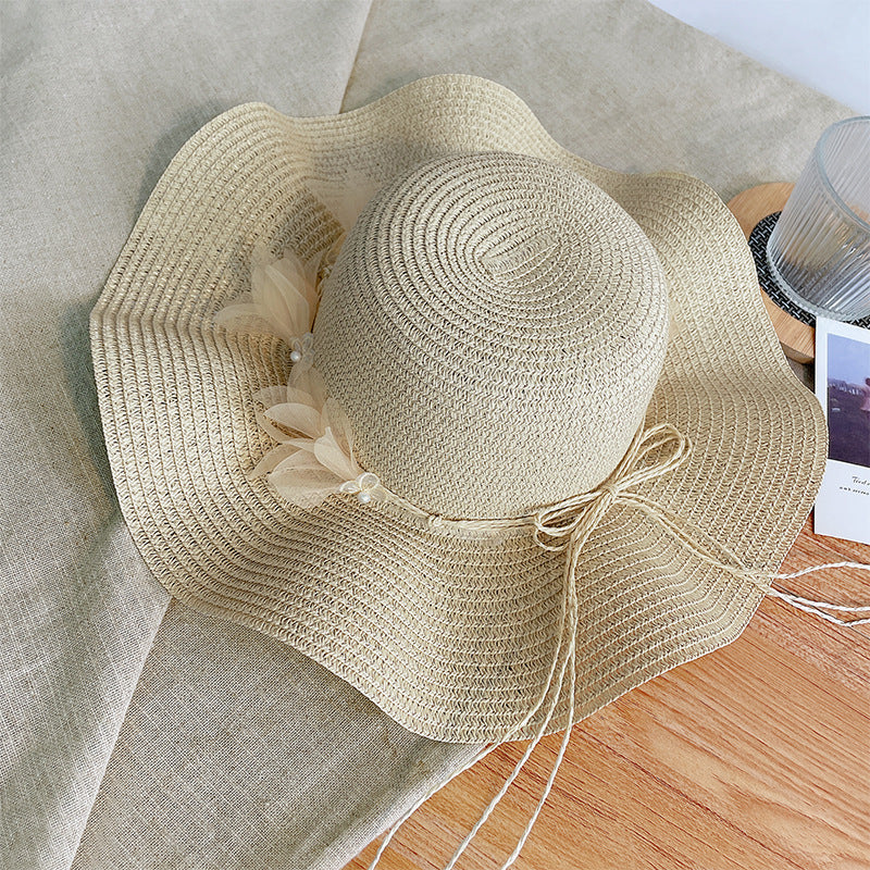 Sun-proof Bow Seaside Vacation Beach Large Straw Hat