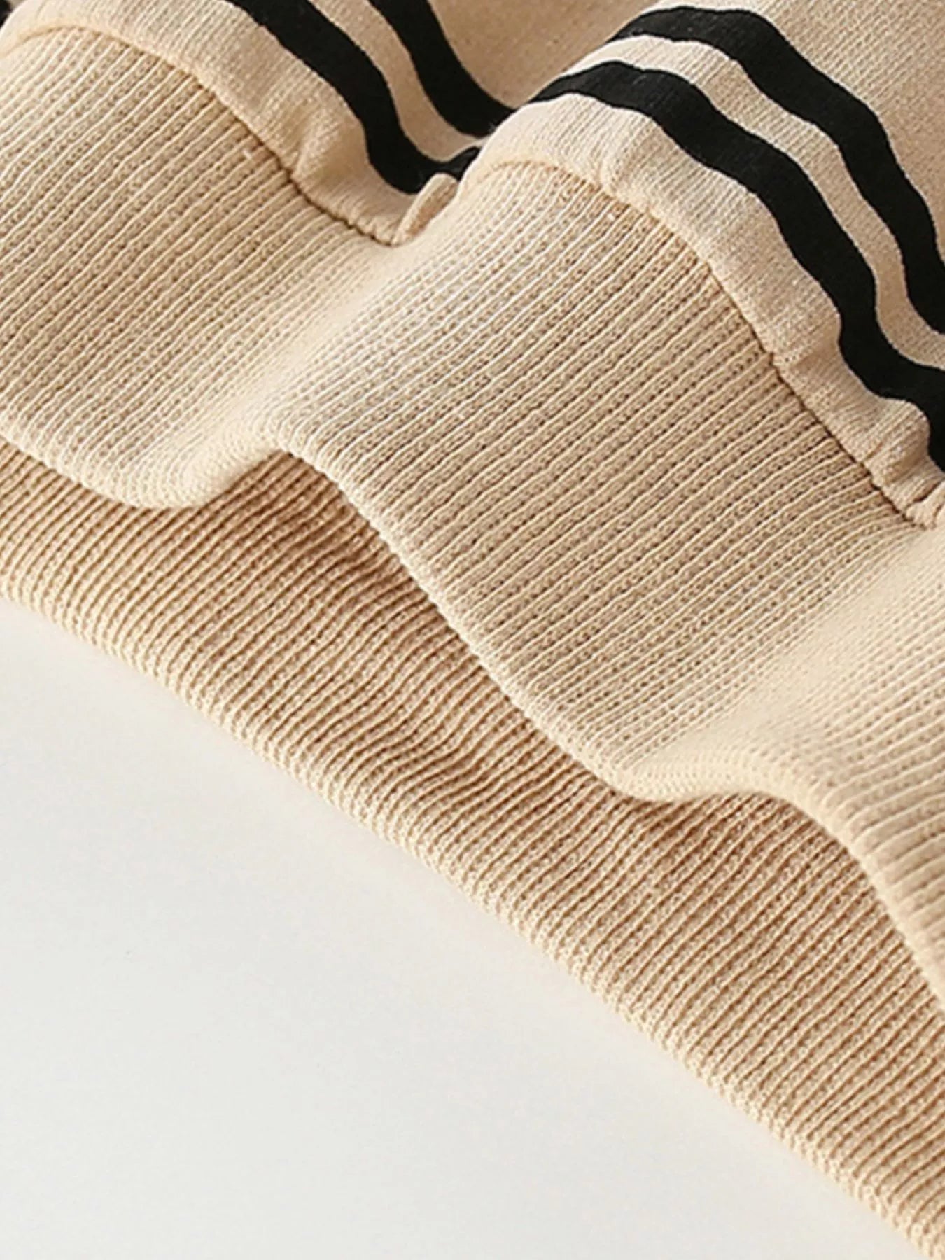 Toddler Boys Striped Bear Crew Neck Sweatshirt