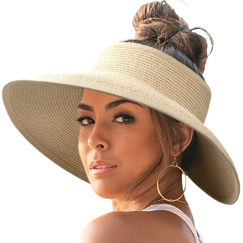 Wide Brim Beach Horse Tail Women's Foldable Sun Hat